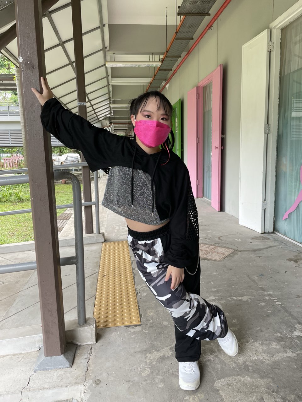 Megan Tang in her street dance outfit, Hong Kong Challenge Cup