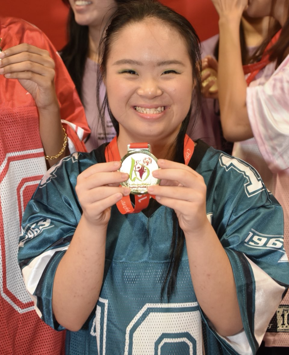 Megan Tang with her gold medal, Special Olympics Singapore National Games 2025